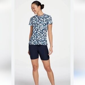 Lady Hagen Floral Athletic Top Size M | Stretch Polo Tee | Golf Tennis Shirt